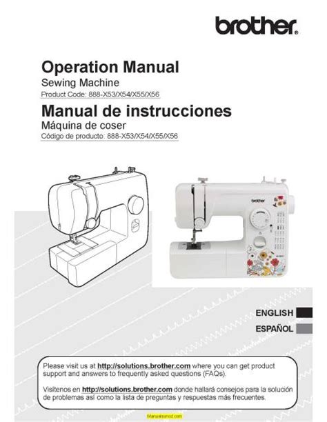 Brother JX2517 Sewing Machine Instruction Manual