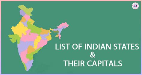 Indian State and Their Capitals - Indian Territory with Their Capitals
