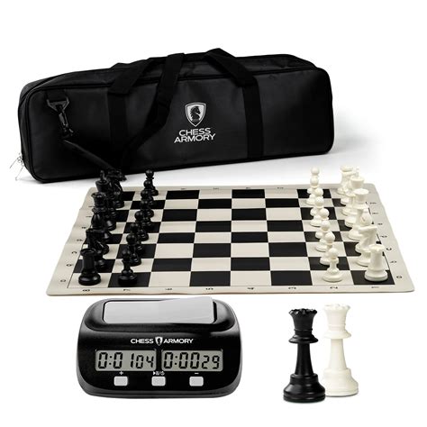 Buy Chess ArmoryDeluxe Tournament Chess Set 20" Vinyl Board with Chess ...