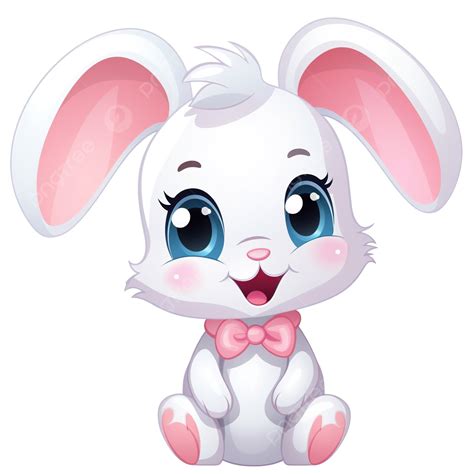 Clip Art Illustration Of Cute Bunny Cartoon Character For Kids, Bunny ...