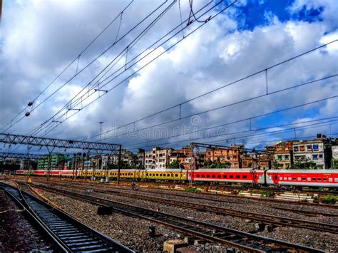 Howrah Railway Station Colourful Train with Blue Sky Looks Amazing ...