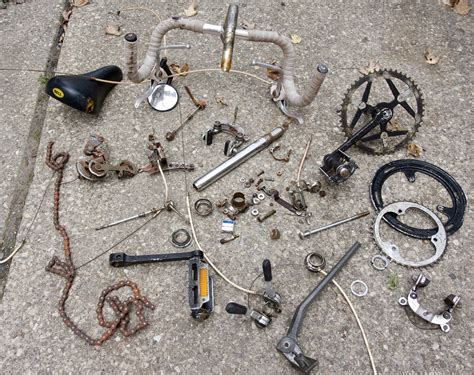 old bicycle parts | will probably reuse the handlebars and s… | Flickr