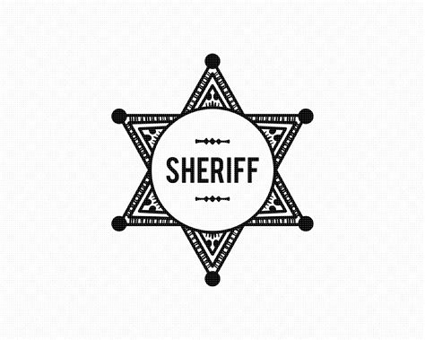 Sheriff Badge Svg, Eps, Png, Dxf, Clipart for Cricut and Silhouette - Etsy