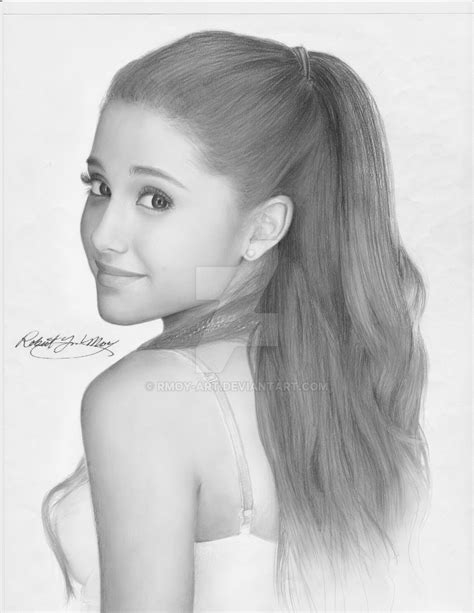 Ariana Grande pencil portrait by RMoy-Art on DeviantArt