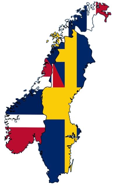 Flag Map of Sweden and Norway (Personal Union) by RepublicOfNiger on DeviantArt