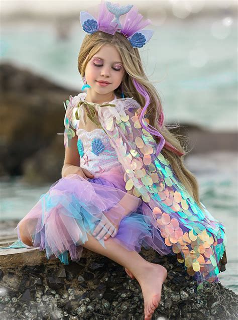 Childrens Mermaid Costume | Mermaid Unicorn Costume - Mia Belle Girls