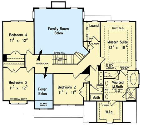 Traditional House Plan with Upstairs Master Suite - 710202BTZ ...