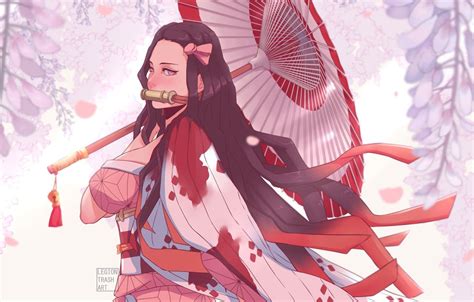 Demon Slayer Wallpaper Pc Aesthetic Slayer Umbrella Nezuko Kimetsu Yaiba Kamado Teahub Dada ...