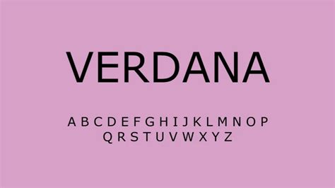 Verdana font - ActionFonts.com