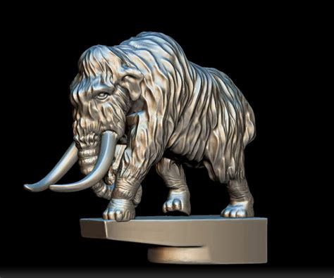 ArtStation - mammoth figurine on the hood of a car model | Resources