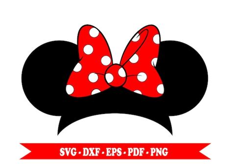 Minnie mouse ears svg bow download in SVG digital format