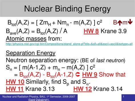 PPT - Nuclear Binding Energy PowerPoint Presentation, free download - ID:593120