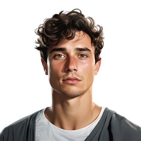 AI generated Portrait of a young man clip art 40216252 PNG