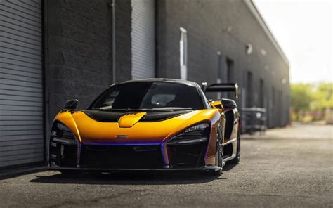 Download wallpapers 4k, MSO, tuning, McLaren Senna, 2020 cars, supercars, Orange McLaren Senna ...