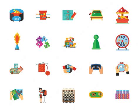 Premium Vector | Games and hobbies icon set