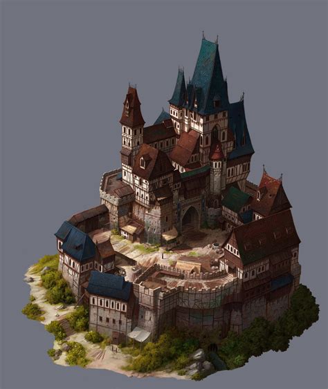 Medieval Castle Concept Art by Hyung Rok Back