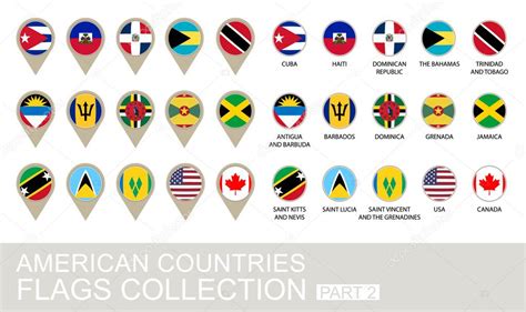 Colección de banderas de los países americanos, Parte 2 2023