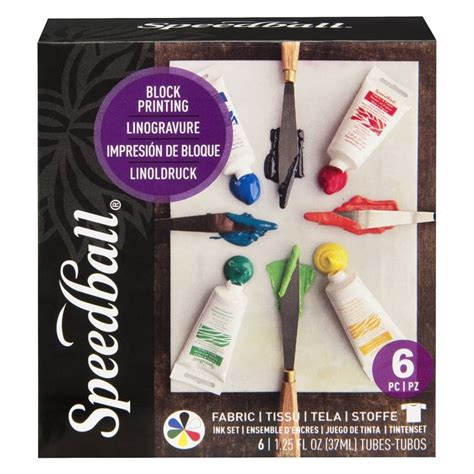 Speedball Fabric & Paper Block Printing Ink Set | Jerry's Artarama