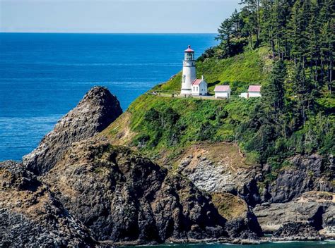 #863859 Roosevelt Beach Oregon, USA, Coast, Lighthouses, Crag, Spruce - Rare Gallery HD Wallpapers
