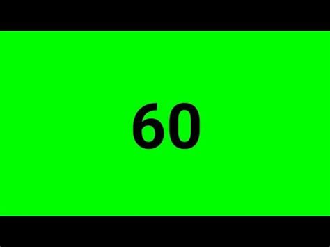 60 seconds countdown with clock sound #greenscreen - YouTube