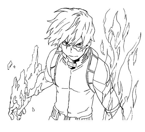 My Hero Academia Todoroki coloring page - Download, Print or Color ...