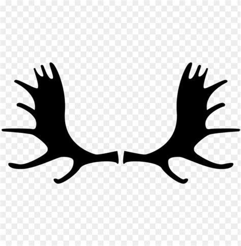 Moose Antlers Silhouette - Cutline Craft Antlers Animals Deer Style 6511 Craft PNG Transparent ...