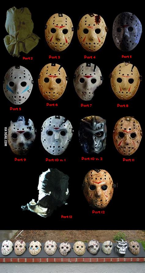 All the Masks of Jason Voorhees (Friday the 13th franchise) - 9GAG