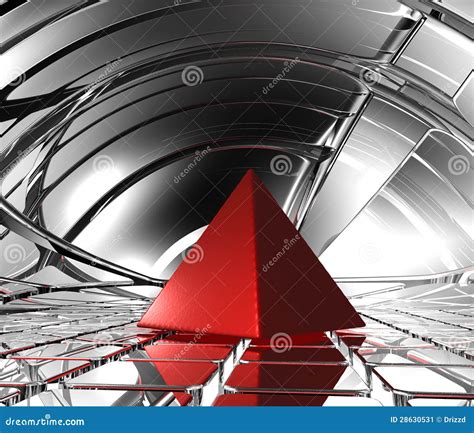 Red pyramid stock illustration. Illustration of concept - 28630531