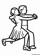 Ballroom Dancing Coloring Pages sketch template