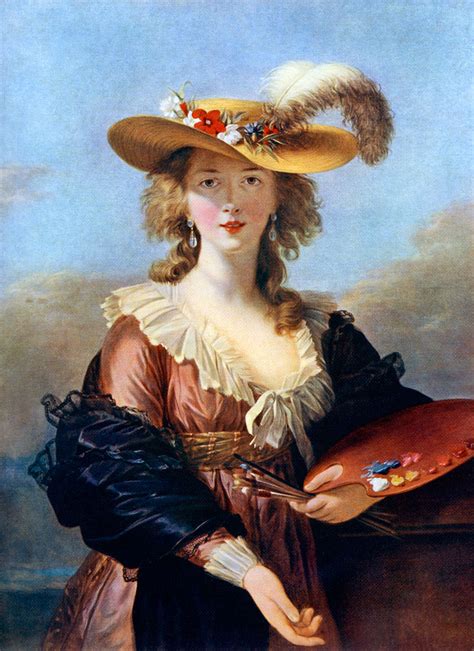 Self Portrait in a Straw Hat von Elisabeth Louise Vigee-LeBrun