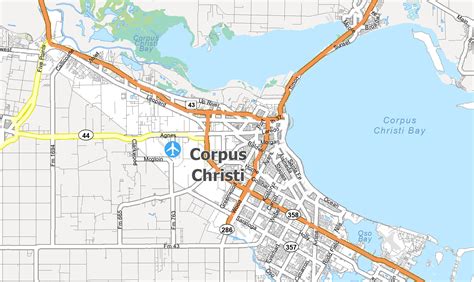 Corpus Christi Map, Texas - GIS Geography