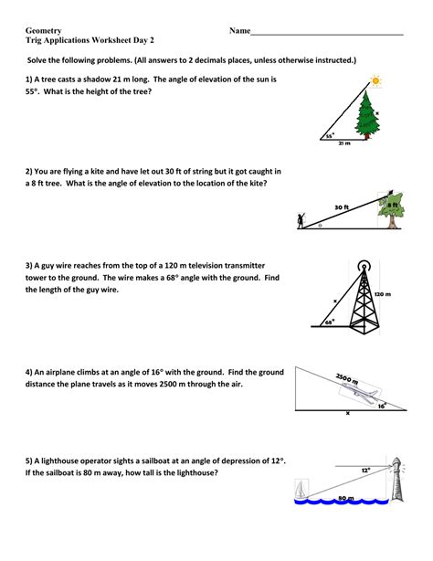 Right Triangle Word Problems Worksheet — db-excel.com