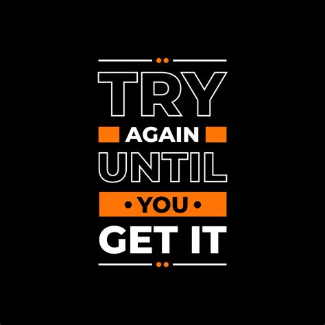 Try again modern quotes t shirt design 2416706 Vector Art at Vecteezy