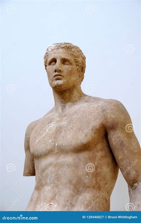 Ancient Greek Marble Statue, Delphi Museum, Greece Editorial Photography - Image of greece ...