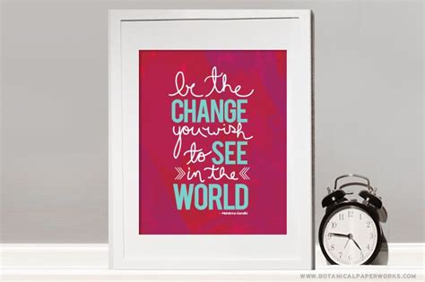 {free printable} "Be the Change" Art Print & iPhone Wallpaper | Iphone prints, Art prints ...