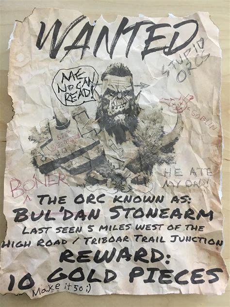 [OC] Made a WANTED poster for my players to find. : r/DnD