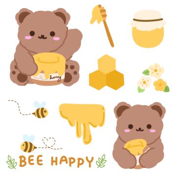 there are many items that can be used to make a bear and honey themed card