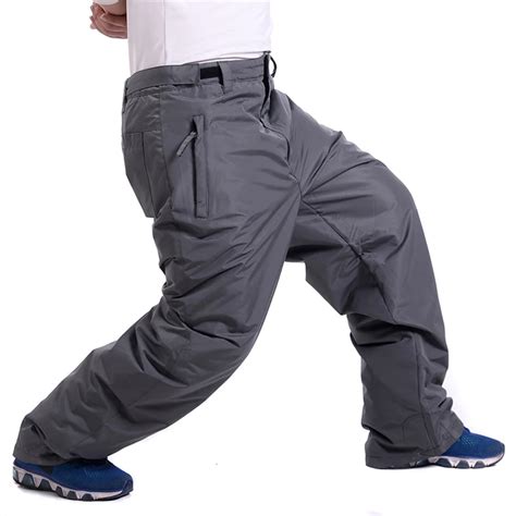 ski trousers men Waterproof Windproof Thick Warm Snow Professional Snowboard Pants no bib men ...