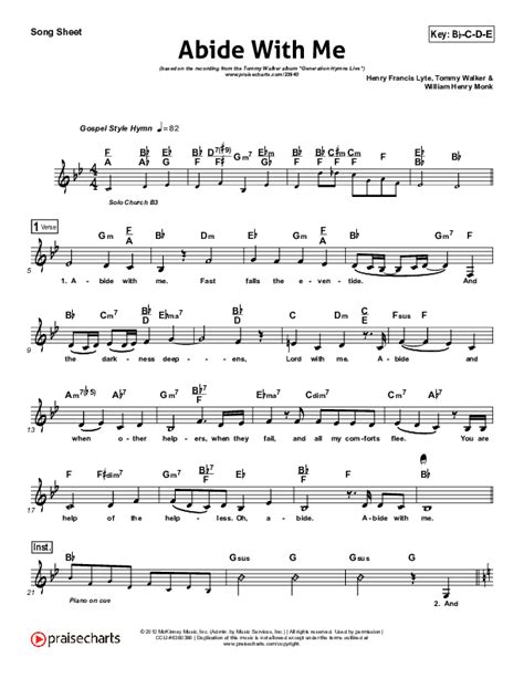 Abide With Me Sheet Music PDF (Tommy Walker) - PraiseCharts