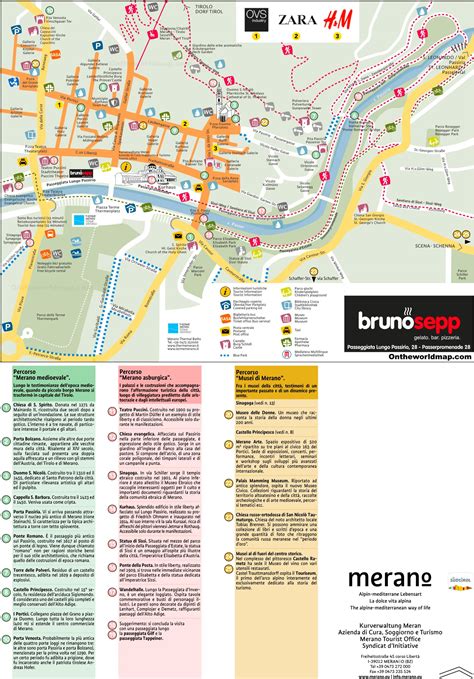 Merano Sightseeing Map