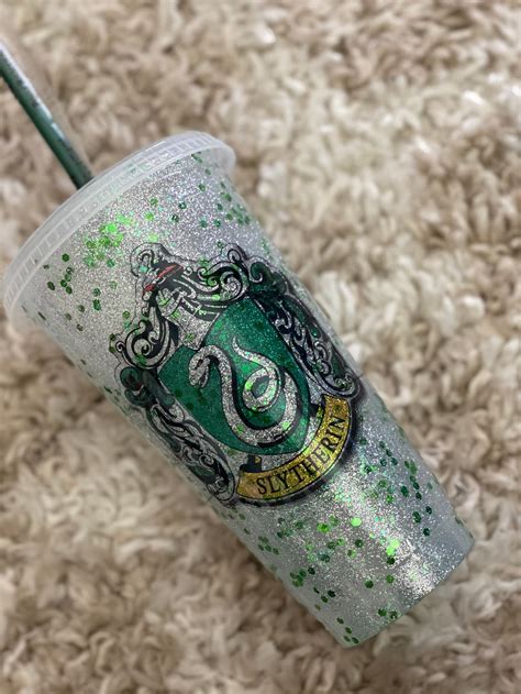 Slytherin House Glitter Starbucks Cup - Etsy