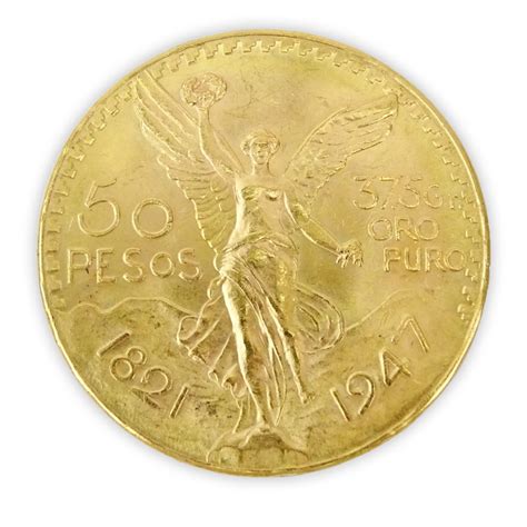 1821-1947 Mexican 50 Pesos Gold Coin - auctions & price archive