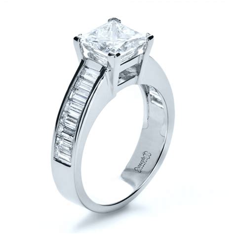 Baguette Diamond Engagement Ring #1150 - Seattle Bellevue | Joseph Jewelry