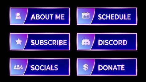 Neon Twitch Panels - GamingVisuals