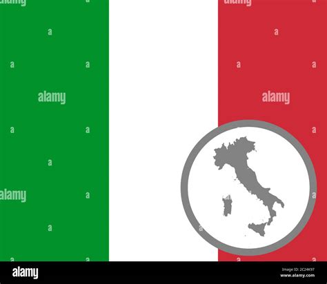 Italian flag and map Stock Photo - Alamy