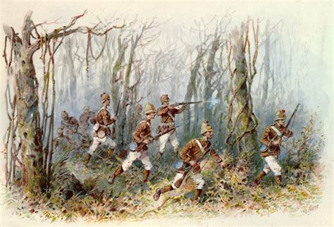 1874 The Ashanti War. 'The 42nd Highlanders advancing' Orlando Norie