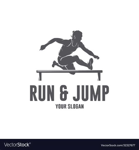 Run jump sport Royalty Free Vector Image - VectorStock