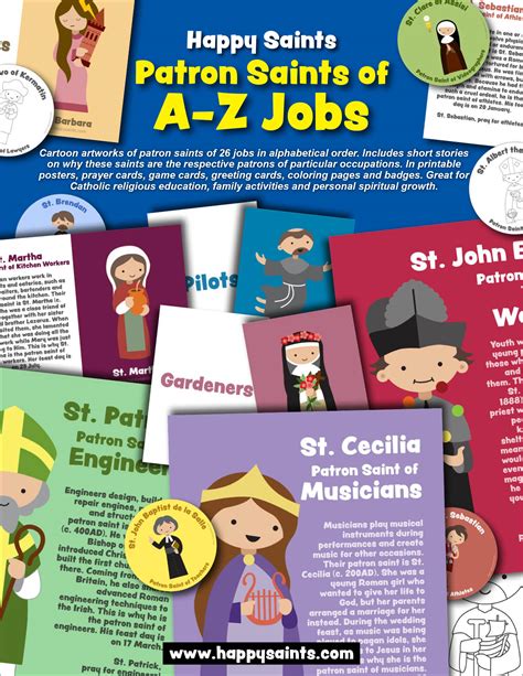 Patron Saints of A-Z Jobs – Happy Saints