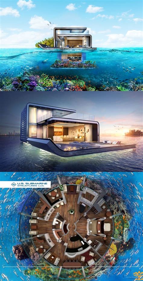 Live Right Next to Sharks in These Amazing Underwater Structures | Floating architecture ...