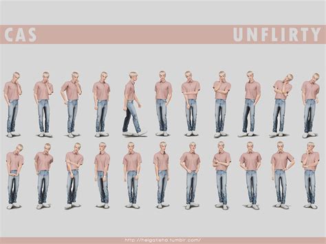 The Sims Resource - Male poses 04 CAS unflirty